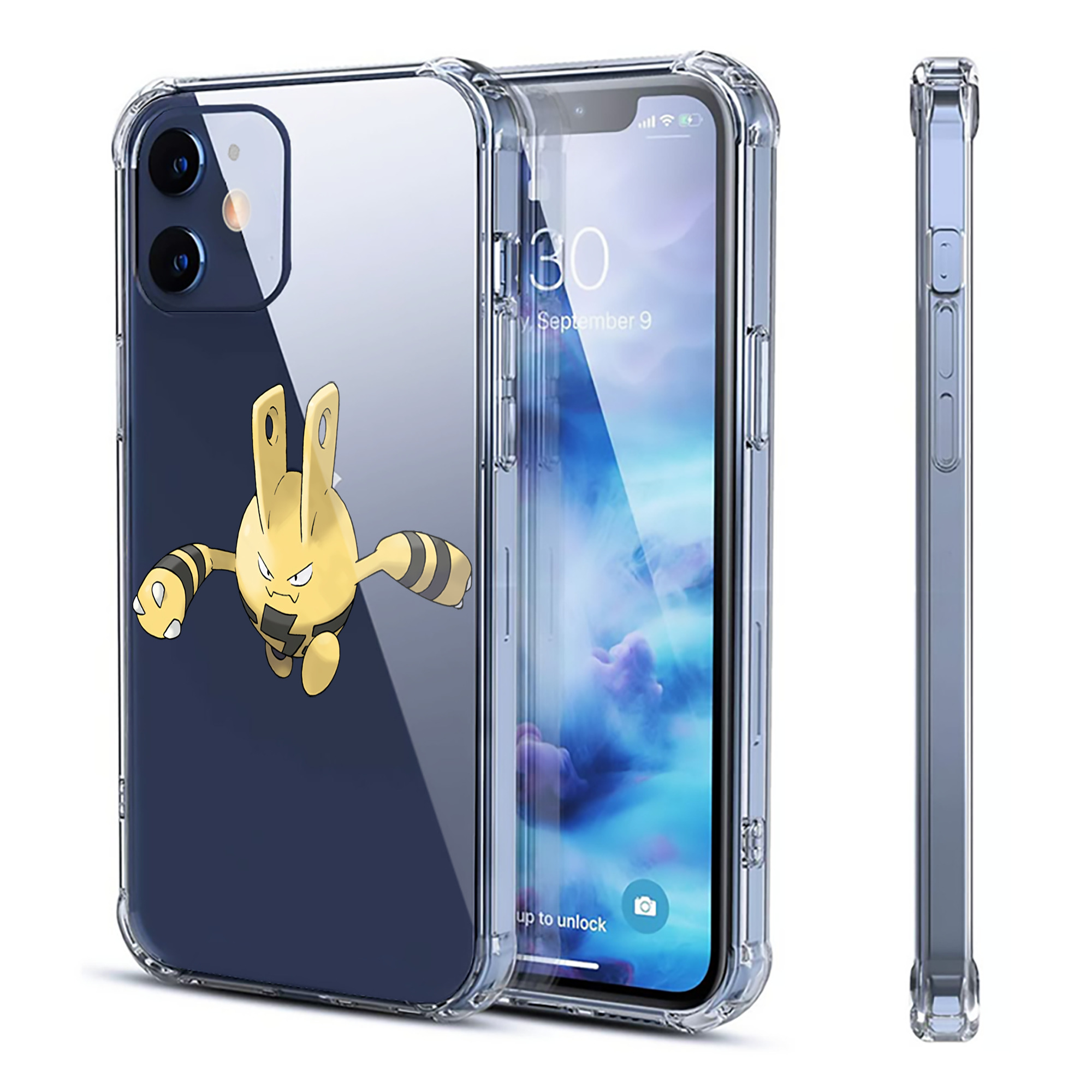（画像用） ポケットモンスター Pokémon 【iPhone 12シリーズ対応】透明スマホケース（クリアソフトケース）